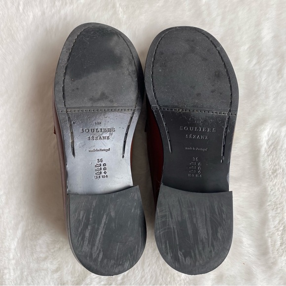 Sezane Vicky Soft Carmel Loafers with Gold Chain Detail | 36 - Picture 13 of 14